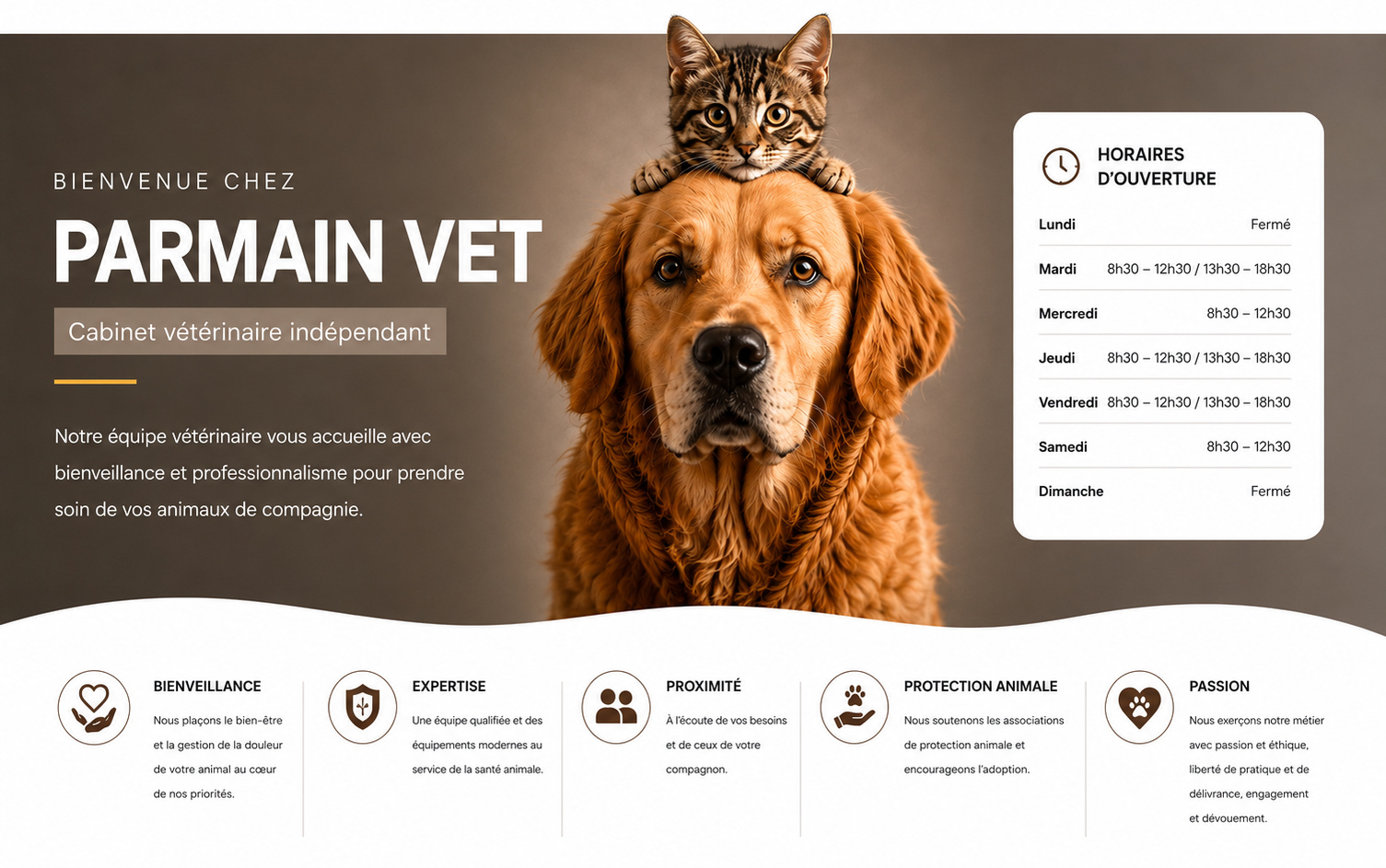 Parmain Vet - accueil