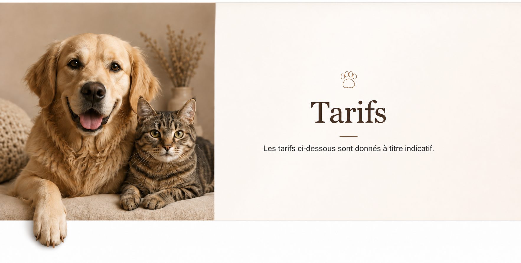 Tarifs Parmain Vet